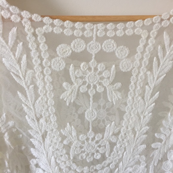 Crochet Mesh Boho Blouse - Picture 2 of 6